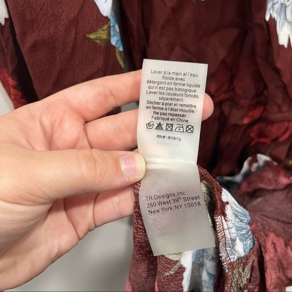 Anthropologie Plenty by Tracy Reese Aleah Floral Print Red Wrap Dress Small - Picture 8 of 9